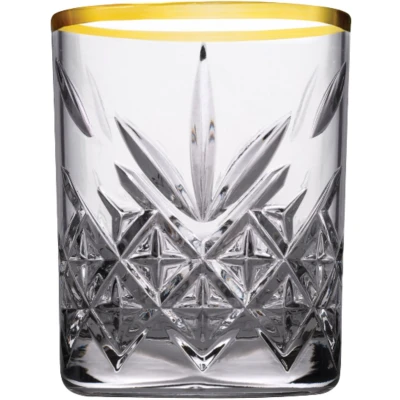 Afbeelding van Timeless Borrelglas gouden rand 6.2 cl 4 stuks