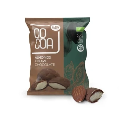 Afbeelding van Cocoa Amandelen Pure Chocolade RAW 70 gram