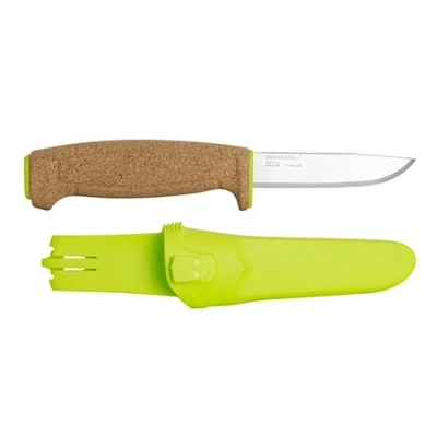 Afbeelding van Morakniv Drijvend Mes Fijne Rand Roestvrij Vast Blad Groen, 3.7&quot;