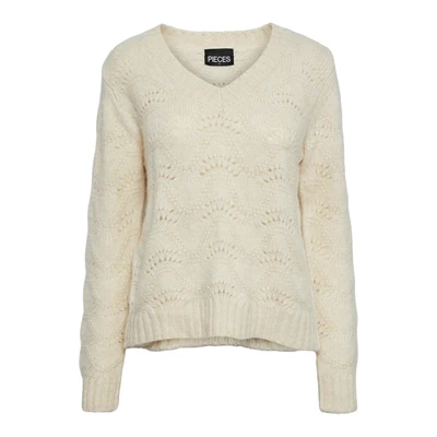Afbeelding van Pieces Pcbibbi Trui, Dames, Maat: XS, Whitecap gray