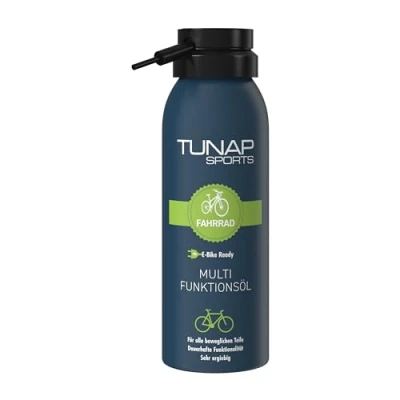 Afbeelding van TUNAP SPORTS Multifunctionele olie, 125 ml, spray voor alle onderdelen op de fiets, onderhoud en verzorging MTB, racefiets, e bike (125 ml)