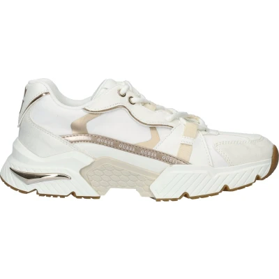 Afbeelding van Guess Carrli Sneakers laag, Dames, Maat: 37, White/sand Imitatieleer/ textiel