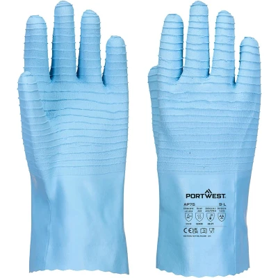 Afbeelding van Portwest FD Chemicaliën B Latex handschoen Blauw L