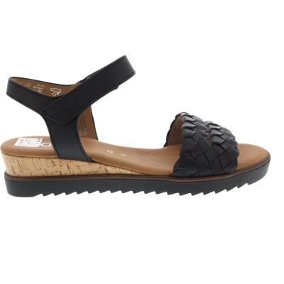 Afbeelding van Gabor Sandalen met sleehak, Dames, Maat: 39, Schwarz Schoenen