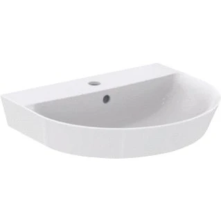 Afbeelding van Ideal standard connect air wastafel arc met 1 kraangat overloop 55x46cm wit e069801