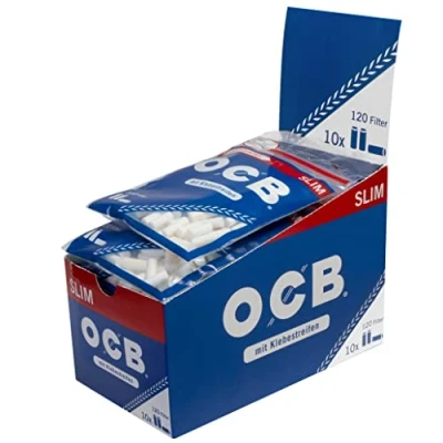 Afbeelding van OCB Slim 6 MM 10 x zakken met 120 filters, diameter praktische, hersluitbare zak stuks per doos