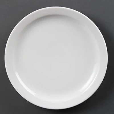 Afbeelding van Olympia Whiteware borden met smalle rand 25cm (12 stuks)