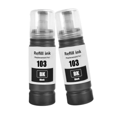 Afbeelding van LAIPENG 103 inkt compatibel met Epson voor L1110 L1200 L1210 L1250 L3100 L3101 L3110 L3111 L3116 L3150 L3151 L3156 L3160 L3200 0 L32 50 L3251 L3256 L3260 L3266 printer 2 multipack (BK*2)