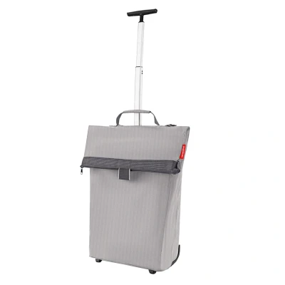 Afbeelding van Reisenthel Trolley M Boodschappentrolley 43L Herringbone Grey Lichtgrijs