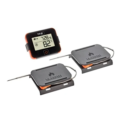 Afbeelding van TFA Dostmann VIEW Gas, Grillrooster, Grillplaat, Grillwagen, Combi, Kogel Barbecuethermometer Zwart