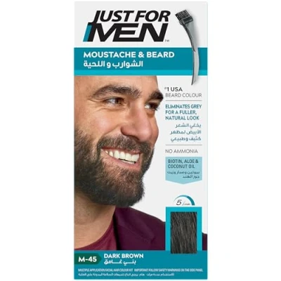 Afbeelding van Just for men Haarkleur voor het gezicht M45 donkerbruin 42g