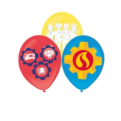 Afbeelding van AMSCAN 6 latex ballonnen Sam de brandweerman 27,5 cm