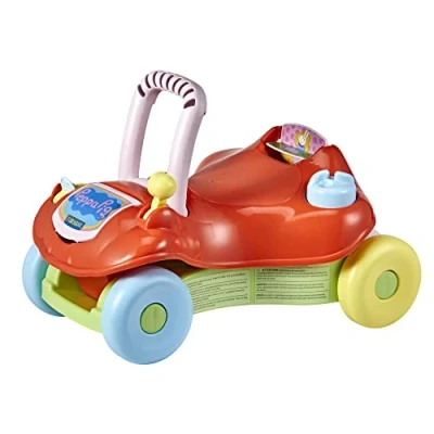 Afbeelding van Playskool Step Start Walk &#039;n Ride Peppa Pig 2 in 1 actief rij en wandelspeelgoed voor baby’s peuters vanaf 9 maanden (exclusief op Amazon)