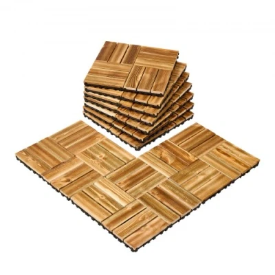 Afbeelding van VEVOR 10x terrastegels kliktegels balkontegels 30x30cm houtlook