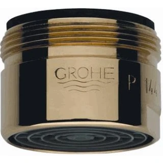 Afbeelding van Grohe mousseur M28 x 1&quot; bu.dr. 30 l/min goud