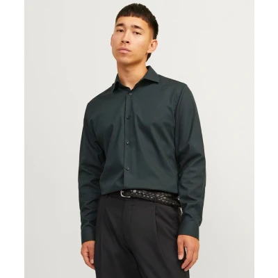 Afbeelding van Jack &amp; Jones Premium Jprblaparker NOOS Overhemd, Heren, Maat: Large, Darkest spruce
