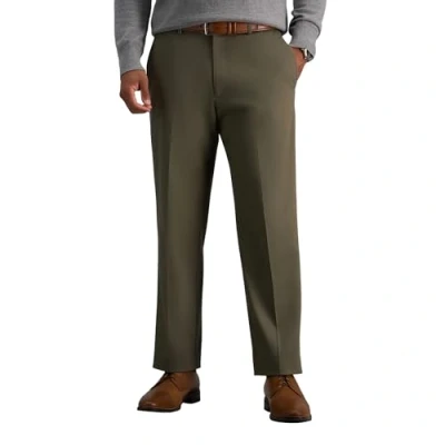 Afbeelding van Haggar Mannen Premium No Iron Khaki Classic Fit Uitbreidbare Taille Platte Voorbroek (Regular en Big &amp; Tall Maten), Toast, 34W / 31L