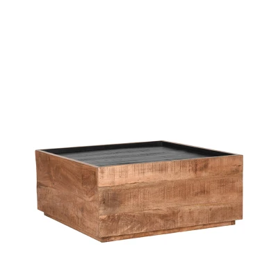 Afbeelding van Label51 Noble salontafel mangohout 80x80 cm Hout