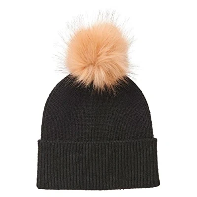 Afbeelding van PIECES Dames Pcbina Wool Hood W. Fold Up Noos Bc gebreide muts, zwart, Eén maat
