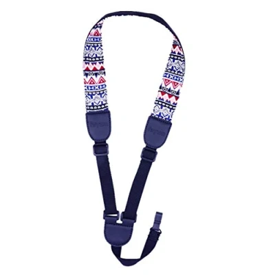 Afbeelding van Rayzm Clip on Ukelele riem, draagriem, Bohemian stijl, verstelbare halslus voor ukelele, knoopvrije kruisborstband, schroefvrij, handsfree
