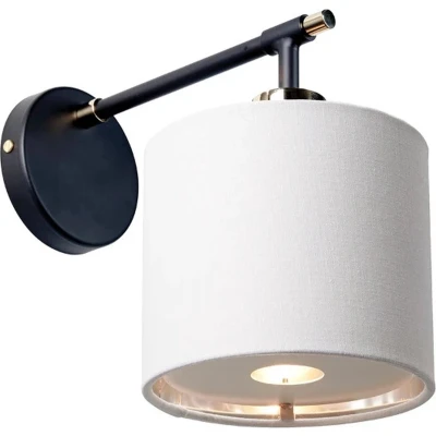 Afbeelding van Elstead Lighting LED Wandlamp Balance 1X E27 Max 40W Black/ Polished Nickel
