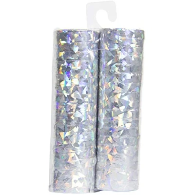 Afbeelding van Folat Zilverkleurige Holografische Serpentines 4m 2 stuks