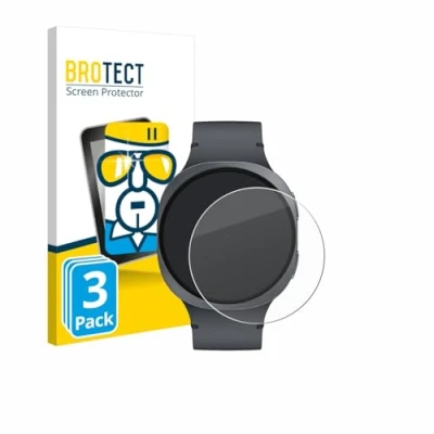 Afbeelding van BROTECT Glas Screenprotector voor Samsung Galaxy Watch 8 (44 mm) Gehard Beschermglas 9H (3 Stuks)