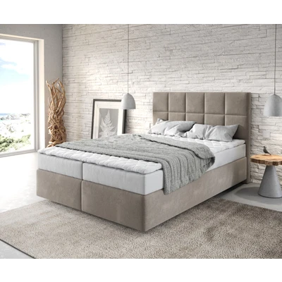 Afbeelding van Boxspringbed Dream Fine microvezel beige 140x200 met matras en topper