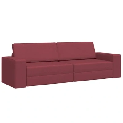 Afbeelding van vidaXL Vloer Sofa Bed 2 in 1 Bordeauxrood 245x150x60.5 cm Stof