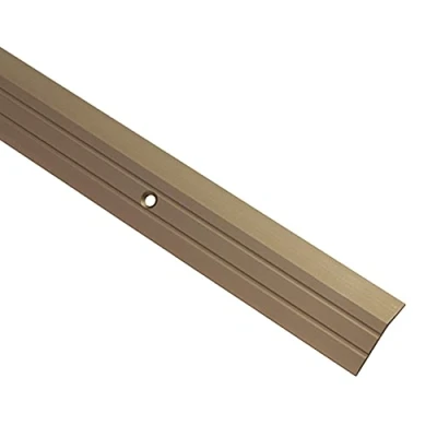Afbeelding van Gedotec Aluminium overgangsprofiel, geperforeerd, eindprofiel, vloerlijst, hoogte compensatieprofiel, overgangsrails om vast te schroeven, brons geanodiseerd, afdekstrip 100 cm, 1 stuks