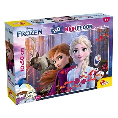 Afbeelding van LISCIANI DISNEY Frozen Maxi Puzzel voor kinderen vanaf 6 jaar 150 stukken, 2 in 1 Ontwikkeling van creativiteit en verbeelding Gemaakt Italië