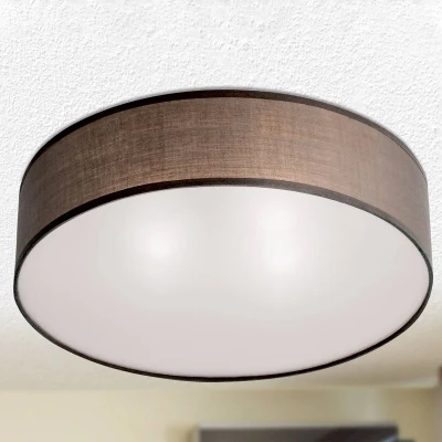 Afbeelding van ORION Textiel plafondlamp Seda, bruin