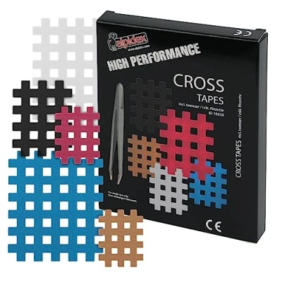 Afbeelding van ALPIDEX Cross Tape Rasterpleisters Verschillende Maten Hoeveelheden, Menge (Tape):170 Stück Größe A.B und C