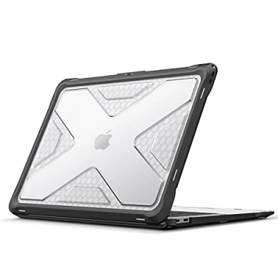 Afbeelding van Fintie Hoes compatibel met MacBook Air 13 A2337 M1/A2179/A1932 (2018 2020 Laat los), Full Body robuuste hybride Beschermhoes TPU bumperhoes 13&quot; Retina, (*Transparent)