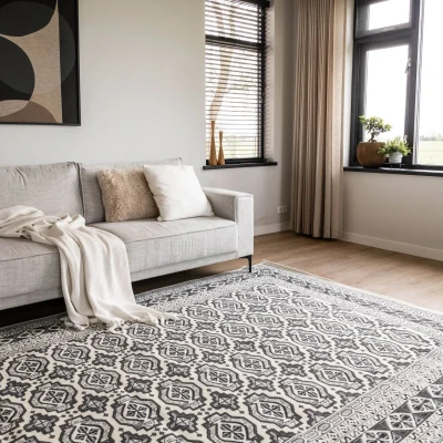 Afbeelding van Vintage vloerkleed Marad grijs/antraciet Interieur05
