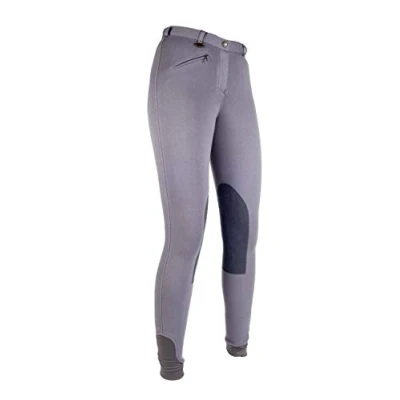 Afbeelding van HKM Rijbroek Penny Easy Softline Knievlak Donkergrijs 128