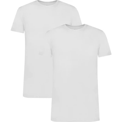 Afbeelding van Comfortabel &amp; Zijdezacht Bamboo Basics Ray Bamboe T Shirts Ronde Hals (Multipack 2 stuks) Heren Korte Mouwen Wit XXL