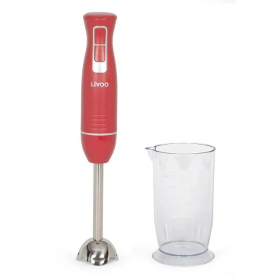 Afbeelding van Livoo Frullatore a mano con ciotola, Staafmixer, Rood
