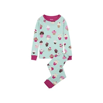 Afbeelding van Hatley Pyjama met lange mouwen voor meisjes van biologisch katoen, Leuke Cupcakes, 3 jaar
