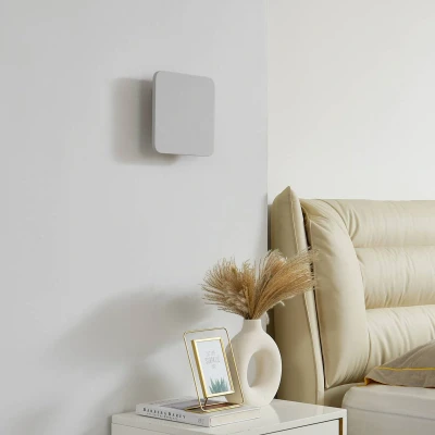Afbeelding van Lucande LED wandlamp Elrik, wit, 22 cm hoog, metaal