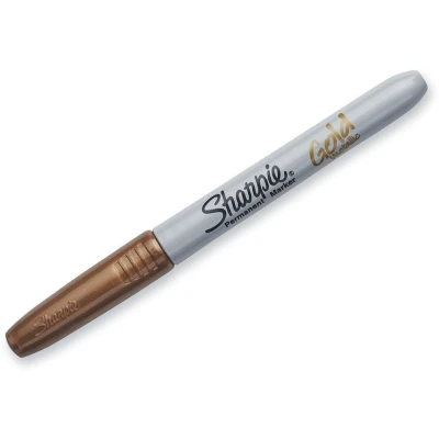 Afbeelding van Sharpie Permanente Marker Metallic, Fijne Punt, Goud Permanent