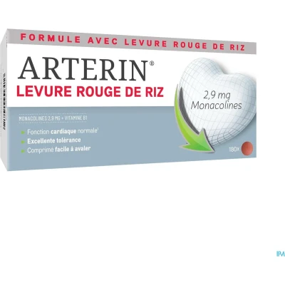 Afbeelding van Arterin® Rode Gist Rijst 2,9 Mg Monacolines 180 Tabletten