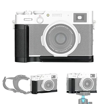 Afbeelding van JJC metalen handgreep voor Fujifilm Fuji X100V X100F camera Arca Swiss Type snelkoppelingsplaat Antislip L beugel Verbeterde grip
