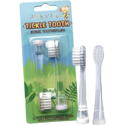 Afbeelding van Jack N&#039; Jill Kids Tickle Tooth Sonic Electric Toothbrush Replacement Heads, Extra Soft Bristles For Gentle Cleaning, Designed to Easily Attach 1 x 2 Pack