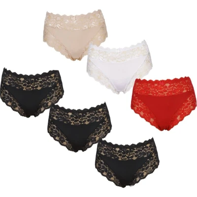 Afbeelding van Dames Taille Slip H805 met kant 6 pack XXL