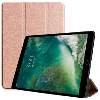 Afbeelding van Apple iPad Pro 10.5 Hoes: iMoshion Trifold Bookcase Rosé Goud Kunstleder Tablet Hoezen