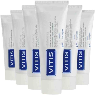 Afbeelding van 6x Vitis Whitening Tandpasta 75 ml