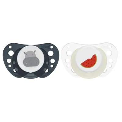 Afbeelding van Chicco PhysioForma Air Blue Lumi fopspeen 16 36 maanden, gloeit in het donker, siliconen zuiger, anatomisch en functioneel, ondersteunt de fysiologische ademhaling, blauw, 2 stuks