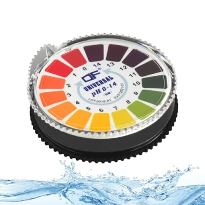 Afbeelding van ECENCE 1 stuks pH teststrips op een rolletje, meetbereik 0 14, lakmoes indicator universeelpapier, zuurtest voor aquariums, drinkwater