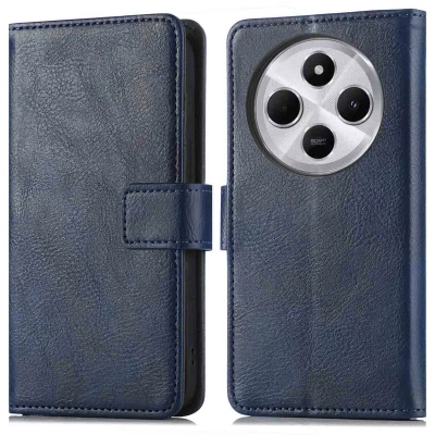 Afbeelding van Xiaomi Redmi 14C Hoesje Kunstleder imoshion Bookcase Donkerblauw Telefoonhoesje